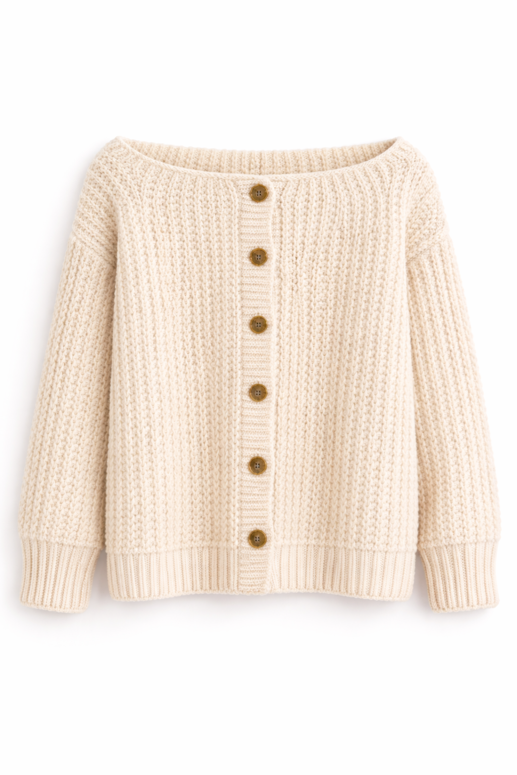 Magnolia boat neck cardigan knitting pattern – view 2