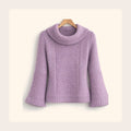 Moss Meadow bell sleeve sweater knitting pattern, part of the Always Moo cozy sweater pattern bundle