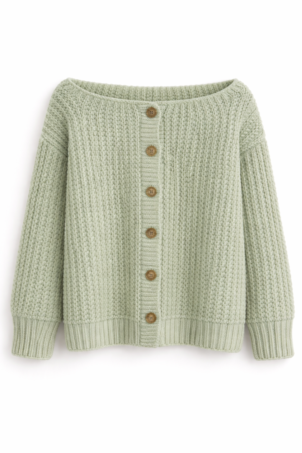 Magnolia boat neck cardigan knitting pattern – view 3