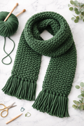Easy chunky knit scarf pattern for beginners – Always Moo