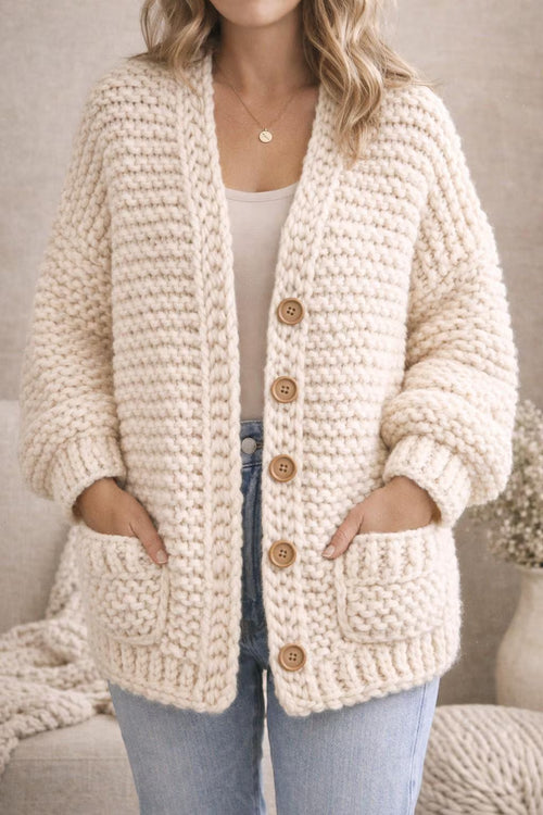 Cozy Everyday Cardigan knitting pattern, chunky oversized cardigan – view 2